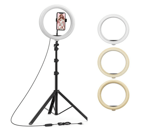 Foldable selfie ring light